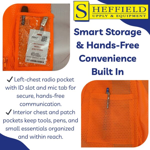 Sheffield Protection - HI-VIS Safety Vest - SP1265 - Image 3
