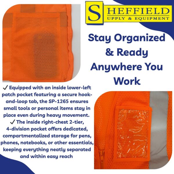 Sheffield Protection - HI-VIS Safety Vest - SP1265 - Image 4