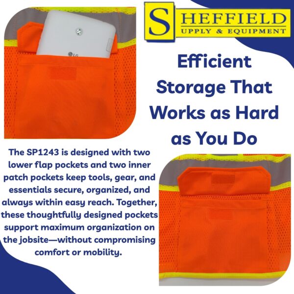 Sheffield Protection - HI VIS Safety Vest - SP1243 - Image 4