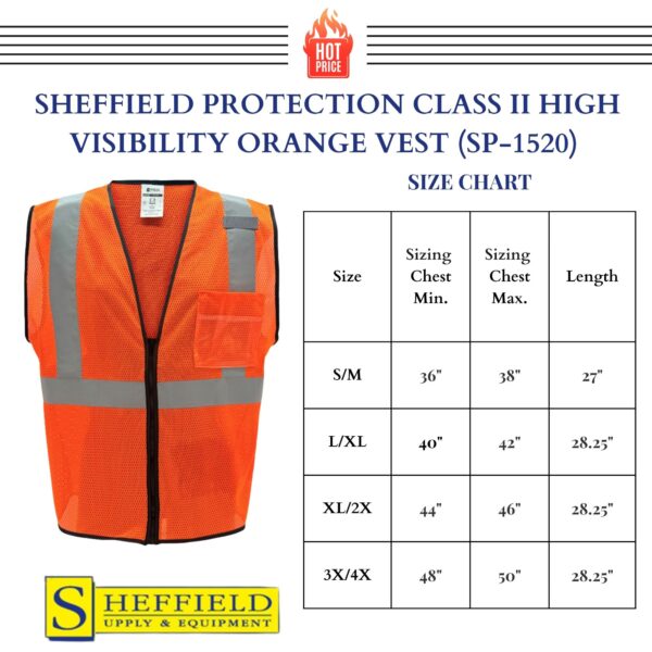 Sheffield Protection - HI VIS Safety Vest - SP1520 - Image 7